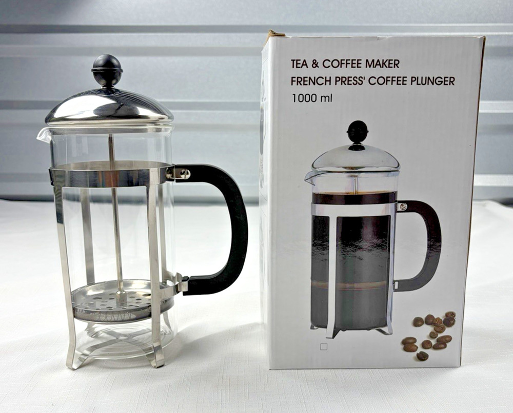 Set of French Press Coffee/Tea Maker and Stainless Steel 1000ML